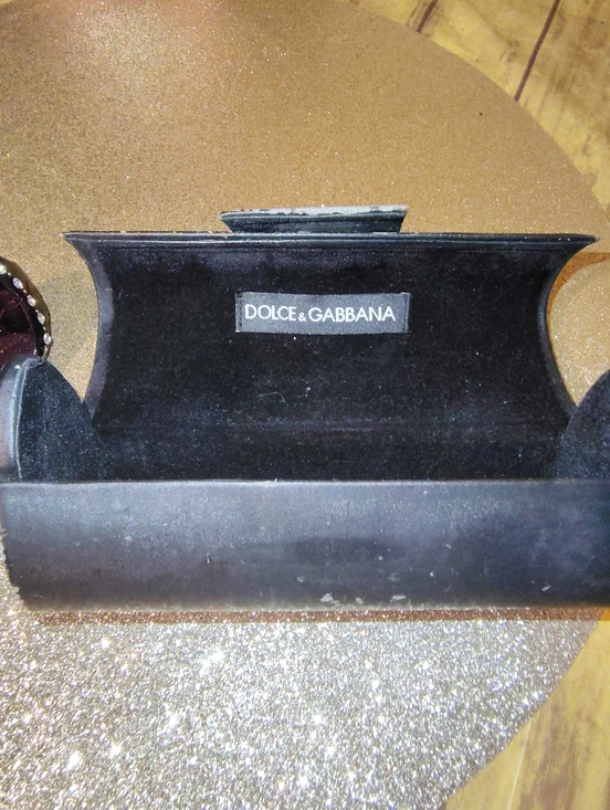 Vintage DG Black Eyewear And Case with Gold Logo. - Picture 3 of 7